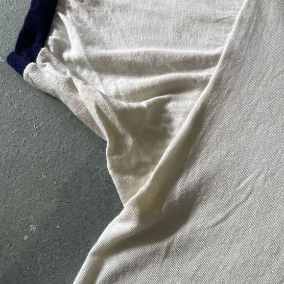 Vintage 1970s Champion Ringer T-Shirt Mens Large Air Force Destroy Army Football - Picture 5 of 9